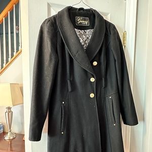 Black guess dress coat